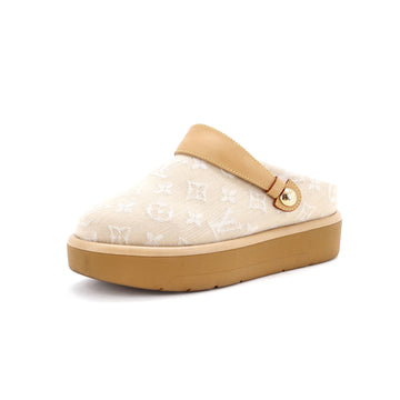Louis Vuitton Women's Aspen Platform Clogs Monogram Denim