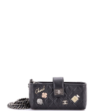 Chanel Lucky Charms Reissue Chain Phone Holder Crossbody Bag Quilted Aged Calfskin Mini