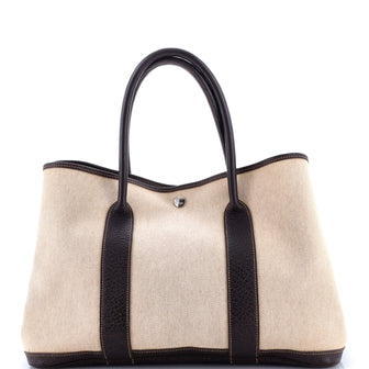 Hermes Garden Party Tote Toile and Leather 36