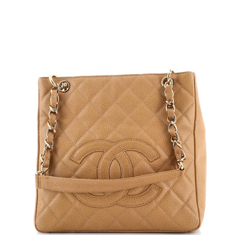 Chanel Petite Shopping Tote Quilted Caviar