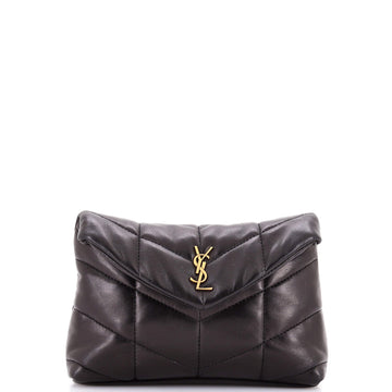 Saint Laurent LouLou Puffer Clutch Leather Small