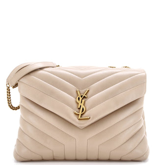 Saint Laurent Loulou Shoulder Bag Matelasse Chevron Leather Medium