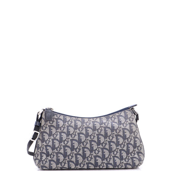 Christian Dior Vintage Trotter Pochette Shoulder Bag Diorissimo Canvas Small