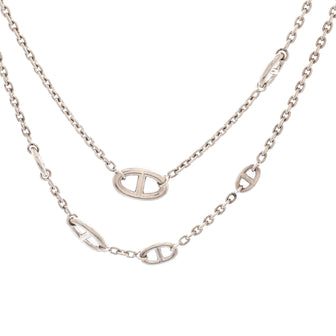 Hermes Farandole Long Necklace Sterling Silver 160