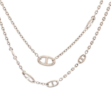 Hermes Farandole Long Necklace Sterling Silver 160