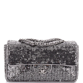 Chanel Classic Single Flap Bag Sequins Medium