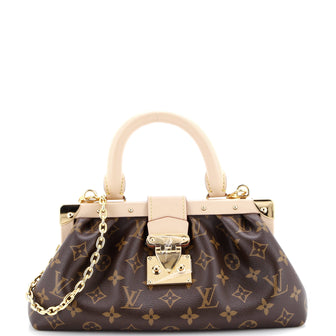 Louis Vuitton Monogram Top Handle Frame Clutch Monogram Canvas
