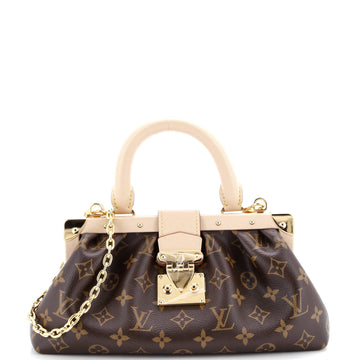 Louis Vuitton Monogram Top Handle Frame Clutch Monogram Canvas