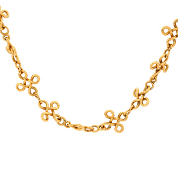Chanel Vintage CC Cross Link Chain Belt Metal