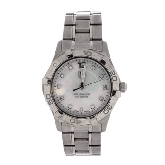 Tag Heuer Aquaracer 300M Quartz Watch Stainless Steel with Diamond Markers and Mother of Pearl 32
