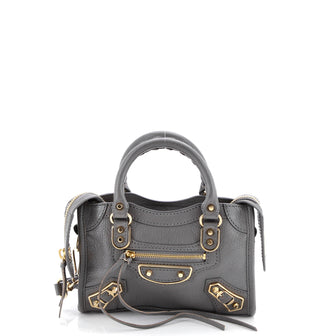 Balenciaga City Classic Metallic Edge Bag Leather Nano