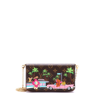 Louis Vuitton Felicie Pochette Limited Edition Vivienne Xmas Monogram Canvas