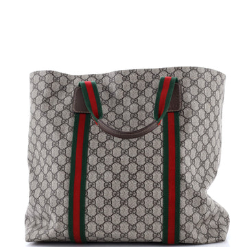 Gucci Logo Web Tote GG Canvas Medium