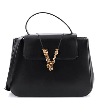Versace Virtus Top Handle Bag Leather Medium