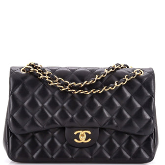Chanel Classic Double Flap Bag Quilted Lambskin Jumbo