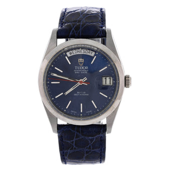 Tudor Prince Day-Date Automatic Watch Stainless Steel and Alligator 36