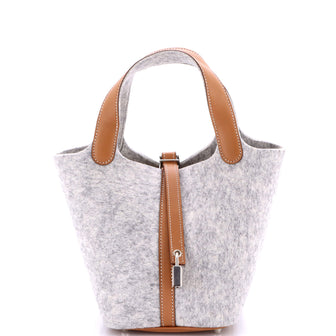 Hermes Picotin Lock Bag Felt with Leather PM