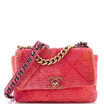 Chanel 19 Flap Bag Quilted Tweed Medium