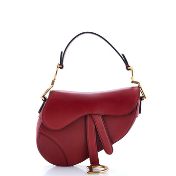 Christian Dior Saddle Handbag Leather Mini