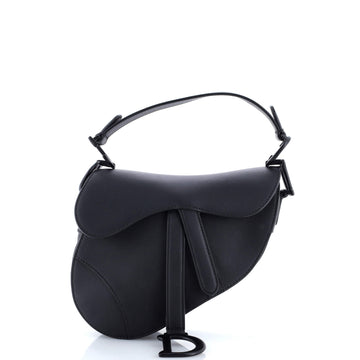 Christian Dior Ultra Matte Saddle Handbag Leather Mini