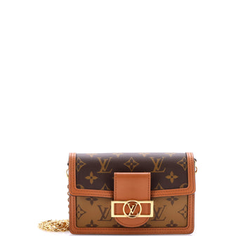 Louis Vuitton Dauphine Shoulder Bag Reverse Monogram Canvas Mini