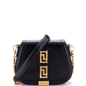 Versace Greca Goddess Shoulder Bag Leather Small