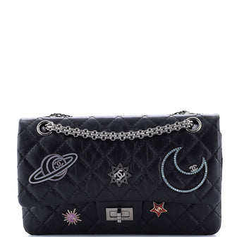 Chanel Space Charms Reissue 2.55 Flap Bag Quilted Aged Calfskin 225