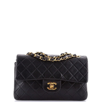 Chanel Vintage Classic Double Flap Bag Quilted Lambskin Small