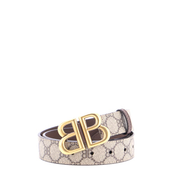 Balenciaga x Gucci The Hacker Project BB Belt BB Coated Canvas Wide