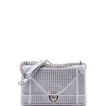 Christian Dior Diorama Flap Bag Cannage Embossed Calfskin Small