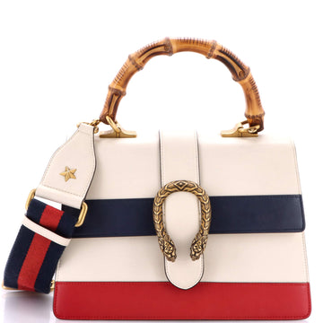 Gucci Dionysus Bamboo Top Handle Bag Colorblock Leather Medium
