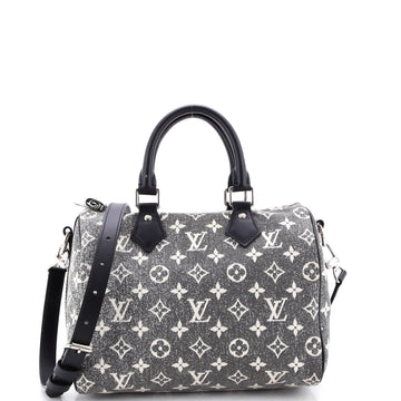 Louis Vuitton Speedy Bandouliere Bag Monogram Jacquard Denim 25