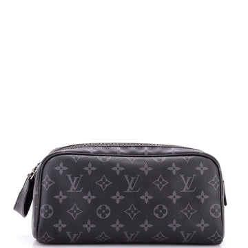 Louis Vuitton Dopp Kit Toiletry Pouch Monogram Eclipse Canvas