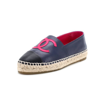Chanel Women's CC Cap Toe Espadrilles Leather