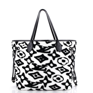 Louis Vuitton Neverfull NM Tote Limited Edition Urs Fischer Tufted Monogram Canvas MM