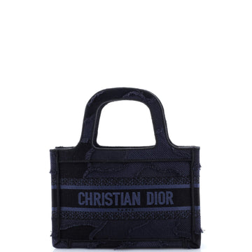 Christian Dior Book Tote Camouflage Embroidered Canvas Mini