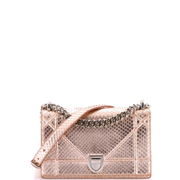 Christian Dior Diorama Flap Bag Python Small