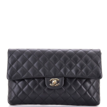 Chanel Classic Flap Clutch Quilted Caviar