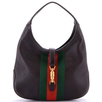 Gucci Web Jackie Soft Hobo Leather Medium