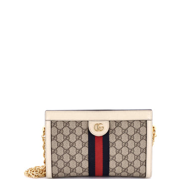 Gucci Ophidia Chain Shoulder Bag GG Coated Canvas Small