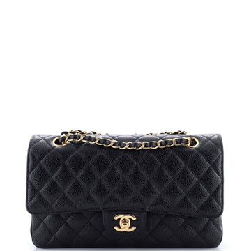 Chanel Classic Double Flap Bag Quilted Caviar Medium