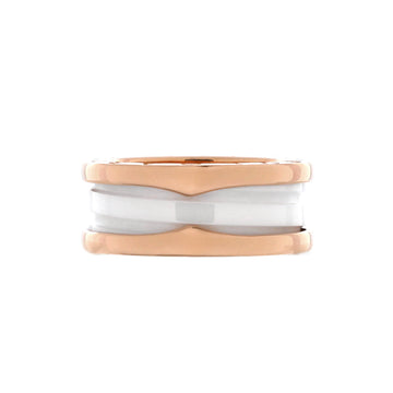 Bvlgari B.Zero1 Two Band Ring 18K Rose Gold and Ceramic