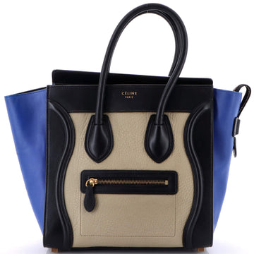 Celine Tricolor Luggage Bag Leather Micro