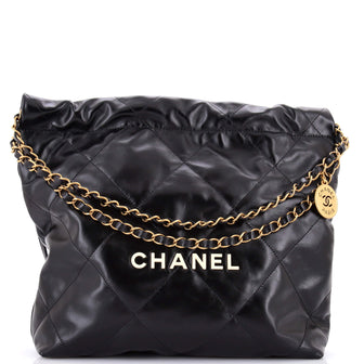 Chanel 22 Chain Hobo Quilted Calfskin Small
