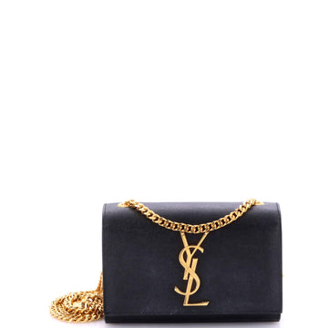 Saint Laurent Classic Monogram Crossbody Bag Grainy Leather Small