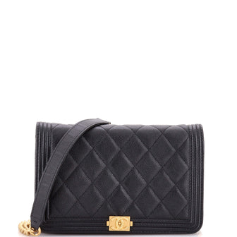 Chanel Boy Wallet on Chain Quilted Caviar