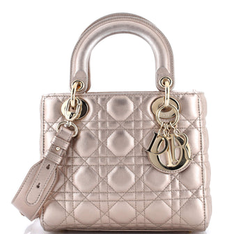 Christian Dior My ABCDior Lady Dior Bag Metallic Cannage Quilt Leather