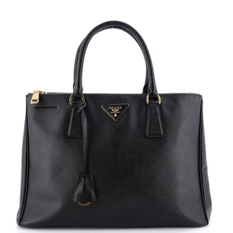 Prada Double Zip Lux Tote Saffiano Leather Medium