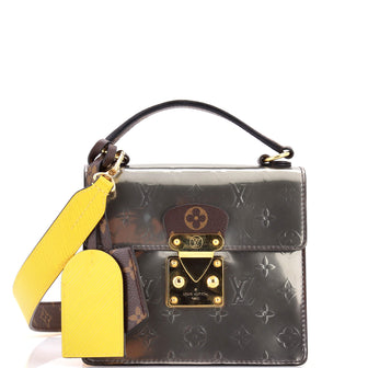 Louis Vuitton Spring Street NM Handbag Monogram Vernis with Monogram Canvas and Epi Leather