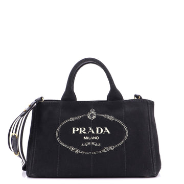 Prada Canapa Convertible Tote Canvas Large